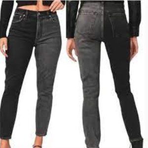 Abercrombie & Fitch The Skinny High Rise Two Tone Black Gray Jeans ,Size 29/8